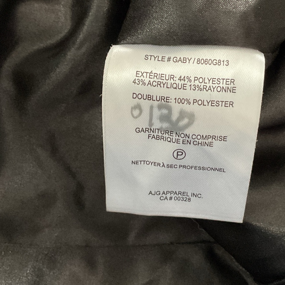 SØSKEN Jacquard Notch Collar Long Jacket Blue Black, size L - Picture 8 of 14